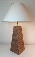 Lamp - Mega Grote XL Rotan Tafellamp / Vloerlamp - 78 cm, Antiek en Kunst