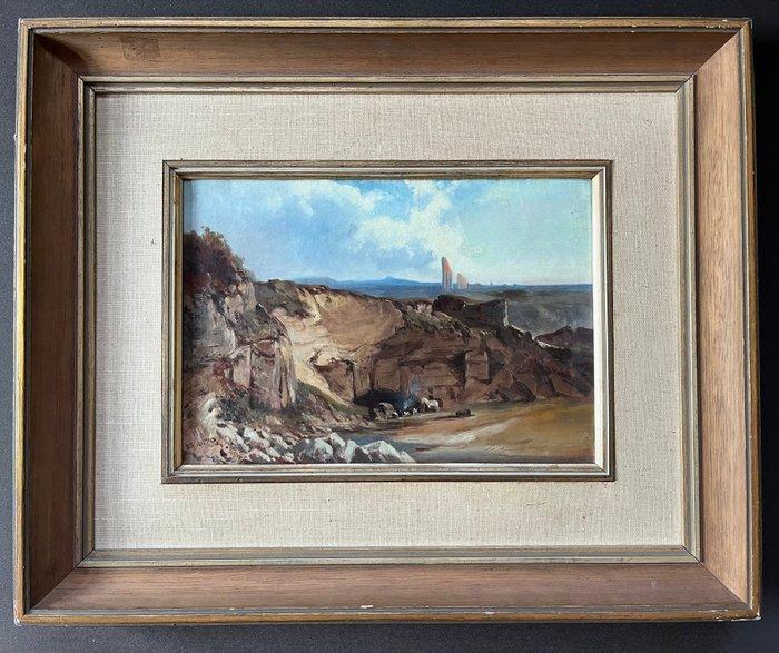 Joseph Mayburger (1813-1908), Toegeschreven aan - Landschaft, Antiquités & Art, Art | Peinture | Classique