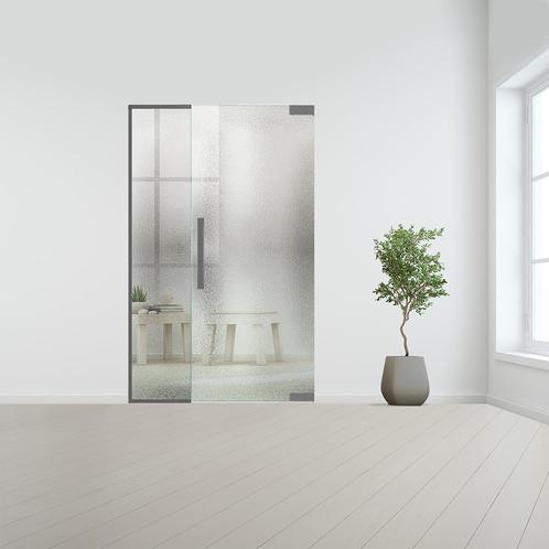 Glazen binnendeur met zijlicht zonder kozijn RVS beslag-Rech, Doe-het-zelf en Bouw, Glas en Ramen, Nieuw, Verzenden