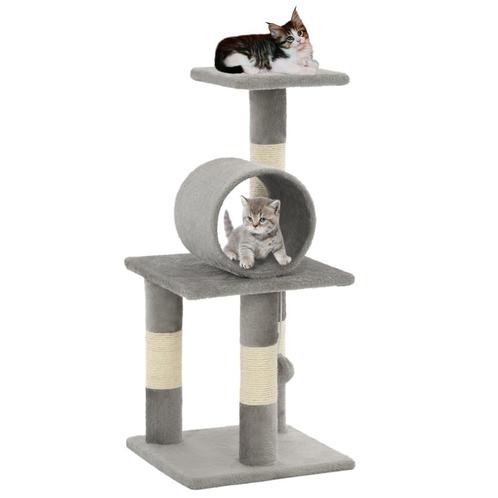 vidaXL Kattenkrabpaal met sisal krabpalen 65 cm grijs, Dieren en Toebehoren, Katten-accessoires, Nieuw, Verzenden