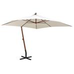 Zweefparasol 3x3 meter Wit | Tweede Kansje | OP = OP, Verzenden, Nieuw, Waterdicht, Stokparasol