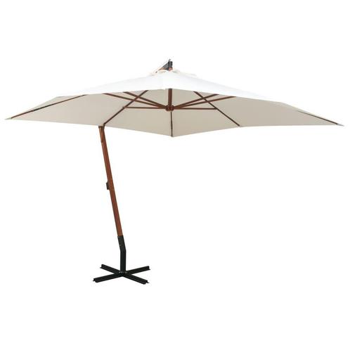 Zweefparasol 3x3 meter Wit | Tweede Kansje | OP = OP, Tuin en Terras, Parasols, 3 tot 4 meter, Waterdicht, Nieuw, Stokparasol