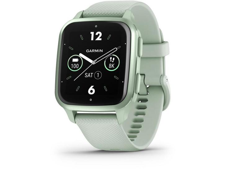 Garmin Venu Sq 2 - Health smartwatch - Hartslagmeting - Mint, Handtassen en Accessoires, Smartwatches, Zo goed als nieuw, Verzenden