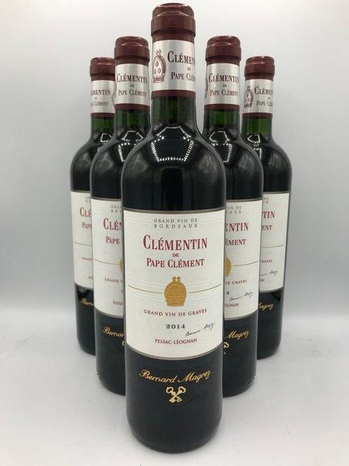 2014 Clementin de Pape Clément - Pessac-Léognan - 6 Flessen, Verzamelen, Wijnen