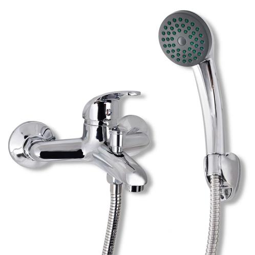 vidaXL Douchekraan set eenknops chroom, Doe-het-zelf en Bouw, Sanitair, Nieuw, Verzenden