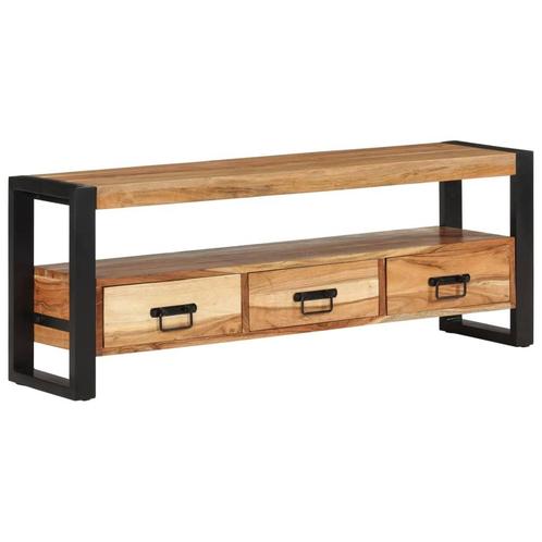 vidaXL Tv-meubel 120x30x45 cm massief acaciahout, Huis en Inrichting, Kasten |Televisiemeubels, Nieuw, Verzenden