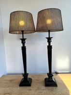 Tafellamp (2) - XL Kolom tafellampen zware/bruin - Metaal -