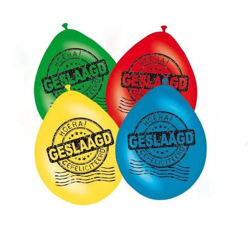 Geslaagd Ballonnen Versiering 8st 30cm, Hobby en Vrije tijd, Feestartikelen, Nieuw, Verzenden