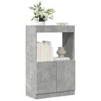 vidaXL Hoge kast 63x33x100 cm bewerkt hout betongrijs, Huis en Inrichting, Verzenden, Nieuw