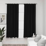 vidaXL Gordijnen linnen verduisterend haken 2 st 140x175 cm, Huis en Inrichting, Verzenden, Nieuw