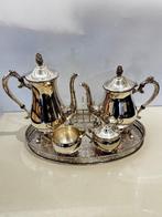 Complete Antique English Silver-Plated Tea Set – Raised