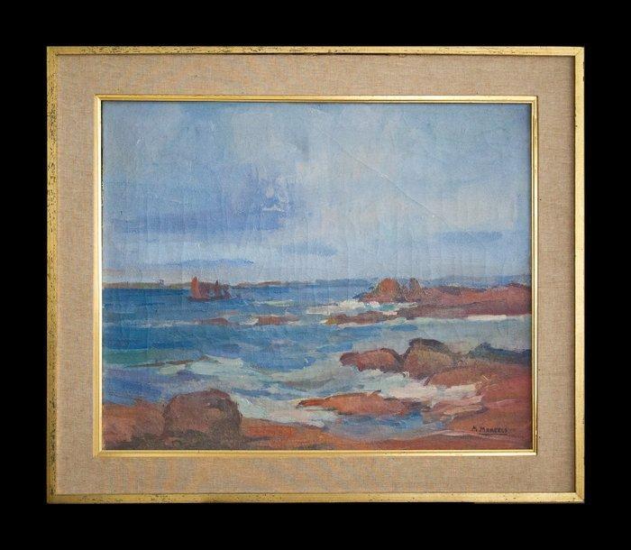 Maurice Mareels (1893-1976) - Côte rocheuse, Antiek en Kunst, Kunst | Schilderijen | Klassiek