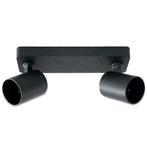 Opbouw plafond spot dubbel | zwart | GU10 fitting, Huis en Inrichting, Lampen | Spots, Verzenden, Nieuw