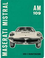 1965 MASERATI MISTRAL INSTRUCTIEBOEKJE ITALIAANS, Autos : Divers, Ophalen of Verzenden