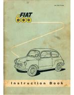 1957 FIAT 600 INSTRUCTIEBOEKJE ENGELS, Ophalen of Verzenden