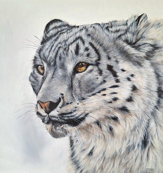 Mireille Both (1970) - Snow Leopard, Antiek en Kunst, Kunst | Schilderijen | Modern