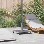 vidaXL Buiten Parasolvoet Donker grijze houtlook 45 x 45 x, Tuin en Terras, Parasols, Verzenden, Nieuw