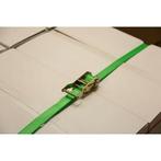 Ratelsjorband eendlg. groen 25mm / 5m, sjorkracht 1500 kg -