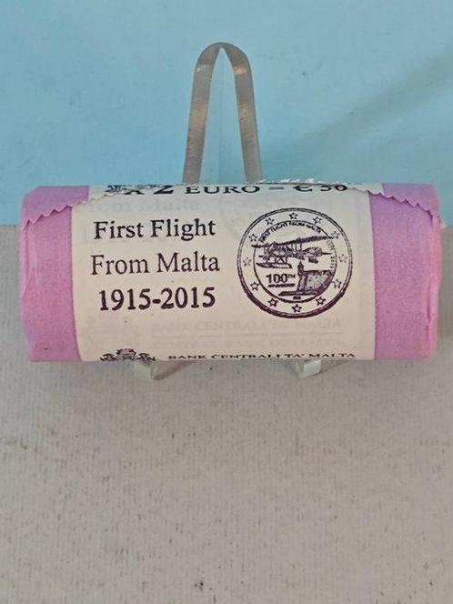Malte. 2 Euro 2015 First Flight From Malta (25 monete) in, Postzegels en Munten, Munten | Europa | Euromunten