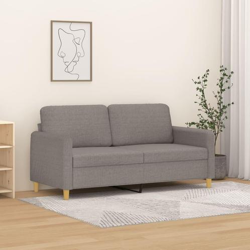 vidaXL Tweezitsbank 140 cm stof taupe, Huis en Inrichting, Zetels | Zetels, Nieuw, Verzenden