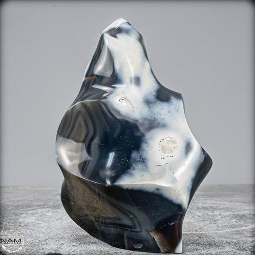 Agate naturelle rare Orca Flamme- 943.17 g, Verzamelen, Mineralen en Fossielen
