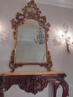 Wandtafel (2) - Hout, Marmer, Verguld hout - Console met, Antiek en Kunst