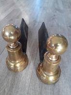 Vuurbok (2) - Gietijzer - Chenet, gemaakt van fijn brons uit, Antiquités & Art