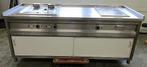 Bakwand 203cm, met bakplaat en dubbel friteuse, 380Volt