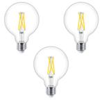 3 stuks - philips LED Globe Transparant - 60 W - E27 -, Huis en Inrichting, Lampen | Hanglampen, Nieuw, Verzenden