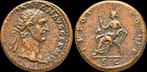 98-117ad Roman Trajan Ae dupondius Abundantia seated left..., Verzenden