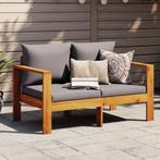vidaXL Tuinbank 2-zits met kussens massief acaciahout, Tuin en Terras, Verzenden, Nieuw