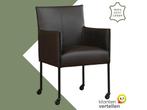 Leren eetkamerstoel More - Toledo Caffe (donkerbruin) -, Huis en Inrichting, Nieuw, Leer, Ophalen of Verzenden, Eén