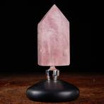 Point de Quartz Rose sur Base en Bois et Acier – Élégance et, Nieuw