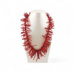 Koraal - Zilver - Halsketting - ambachtelijke productie, Antiek en Kunst