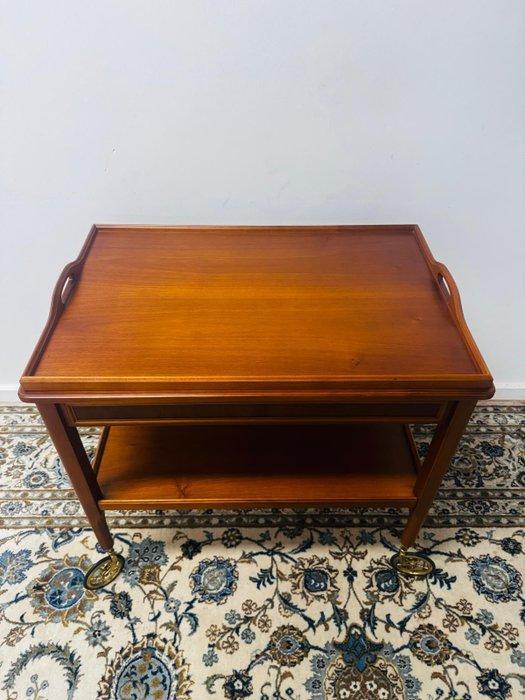 Serveerwagen - Hout, Messing, Glas - Klassieke serveerwagen, Antiquités & Art, Curiosités & Brocante