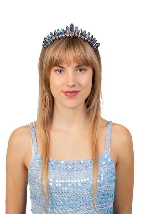Kristal Haarband Regenboog Maan Diadeem Zilver Pride Gekleur, Kleding | Dames, Carnavalskleding en Feestkleding, Nieuw, Ophalen of Verzenden