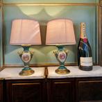 Lampe de table (2) - Limoges style Fragonard - Céramique,