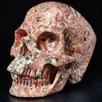 Jaspe Léopard, Beau et Rare Crâne - Hand Carved Skull - 105