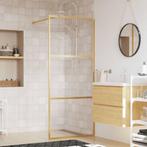 vidaXL Paroi de douche avec verre ESG transparent doré, Bricolage & Construction, Sanitaire, Neuf, Verzenden