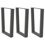vidaXL Eettafelpoten 3 st V-vormig 70x(72-73,3) cm staal, Verzenden, Nieuw