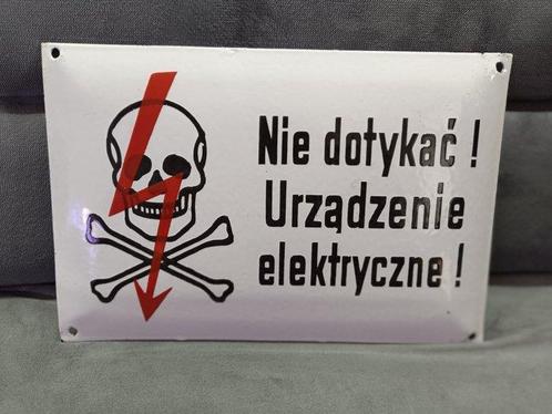 Polska - Enseigne en émail - Métal, Antiek en Kunst, Antiek | Wandborden en Tegels