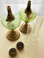 Lamp (2) - Verguld messing - Einde van de 19e eeuw