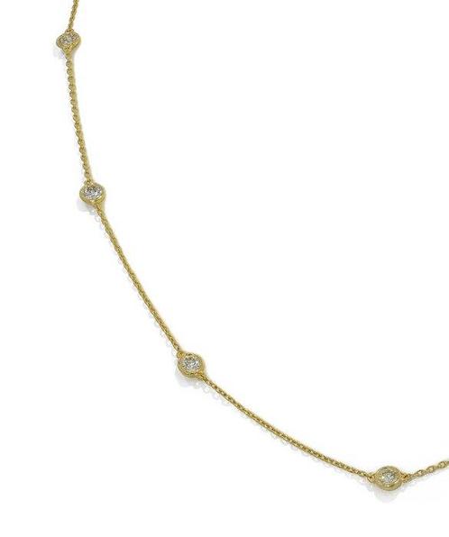Collier - 14 carats Or jaune - 1.00ct. tw. Diamant, Handtassen en Accessoires, Kettingen