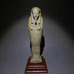 Oud-Egyptisch Faience Shabti van Padipepet. 14 cm H., Verzamelen