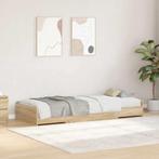 vidaXL Opbergbedframe met hoofdeinde Sonoma Eik 100 x 200 cm, Huis en Inrichting, Slaapkamer | Bedden, Verzenden, Nieuw