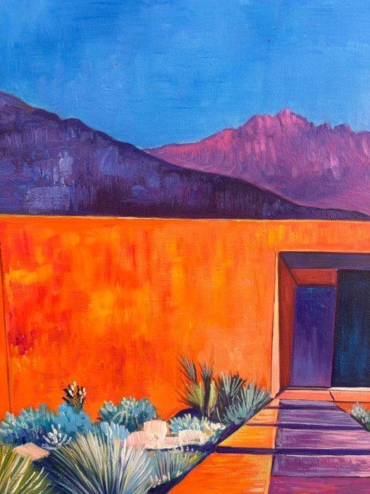 Alexy Berthelot - Purple canyon house, Antiek en Kunst, Kunst | Schilderijen | Modern