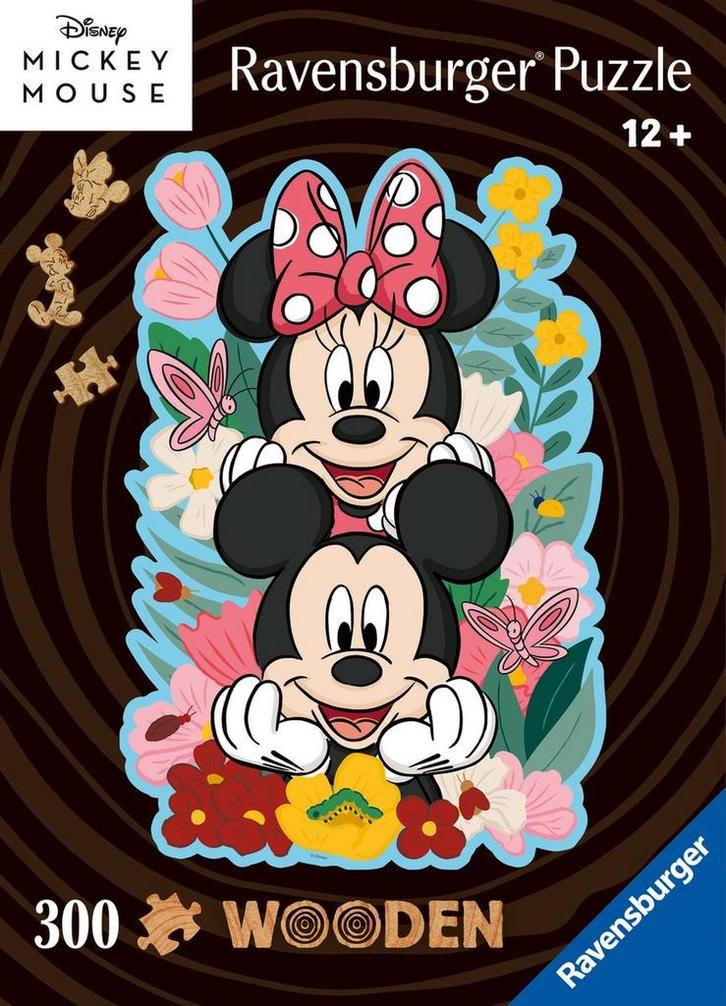 Mickey & Minnie Mouse Houten Puzzel (300 stukken), Verzamelen, Disney, Ophalen of Verzenden