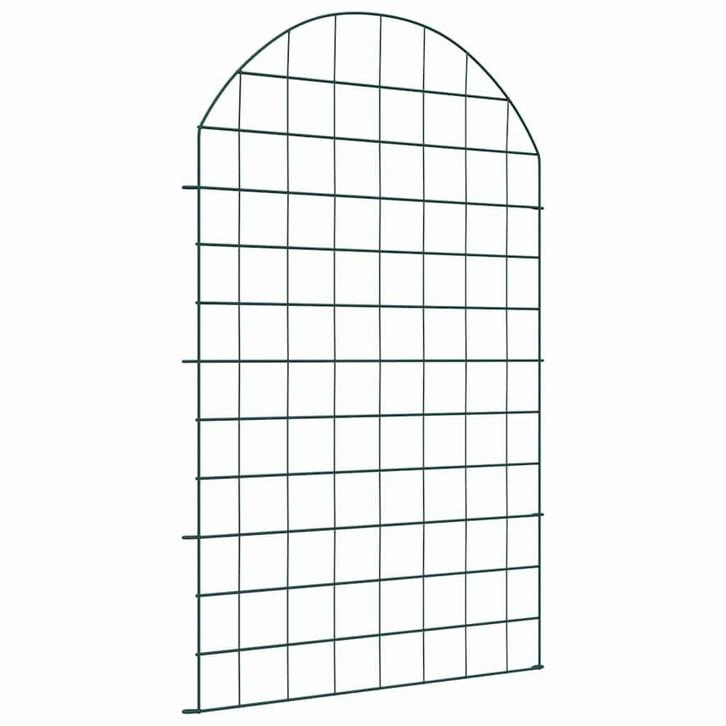 vidaXL Vijverhekset 8 pcs Groen 50 x 80 cm Staal, Tuin en Terras, Tuinhekken en Hekwerk, Nieuw, Verzenden
