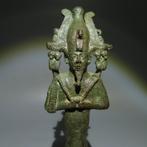 Égypte ancienne Bronze Très belle figure d'Osiris. Basse