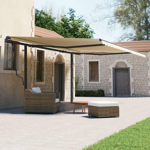 vidaXL Jeu de poteaux dauvent anthracite 600x245 cm fer, Jardin & Terrasse, Parasols, Neuf, Envoi